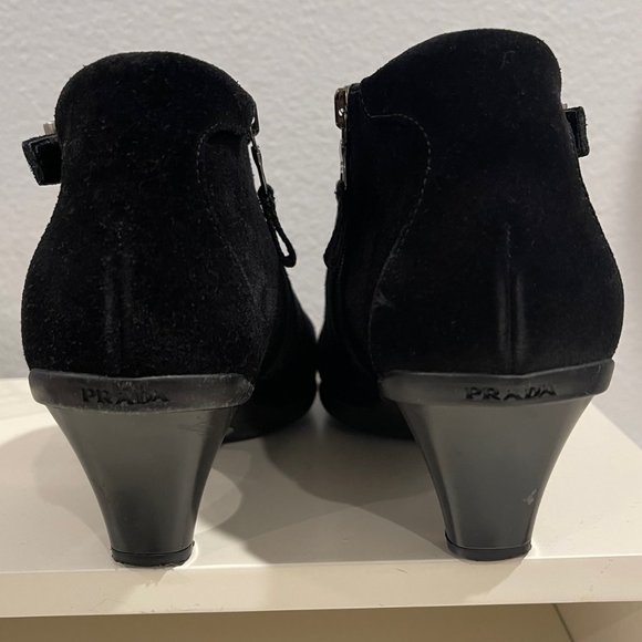 Prada- Black suede booties - Picture 12 of 15